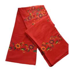 FLOWER POT BORDER DESIGN BED COVER