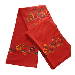 FLOWER POT BORDER DESIGN BED COVER